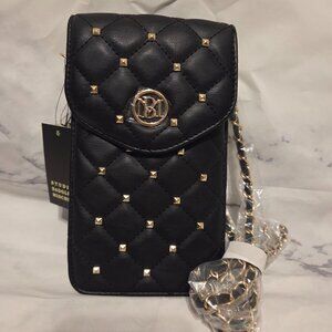 Badgley Mischka Black Crossbody Phone Wallet (Vegan Leather) #73